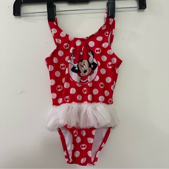 Disney Other - Minnie Mouse Red Polka Dot Swimsuit with TuTu Size‎ 18 months